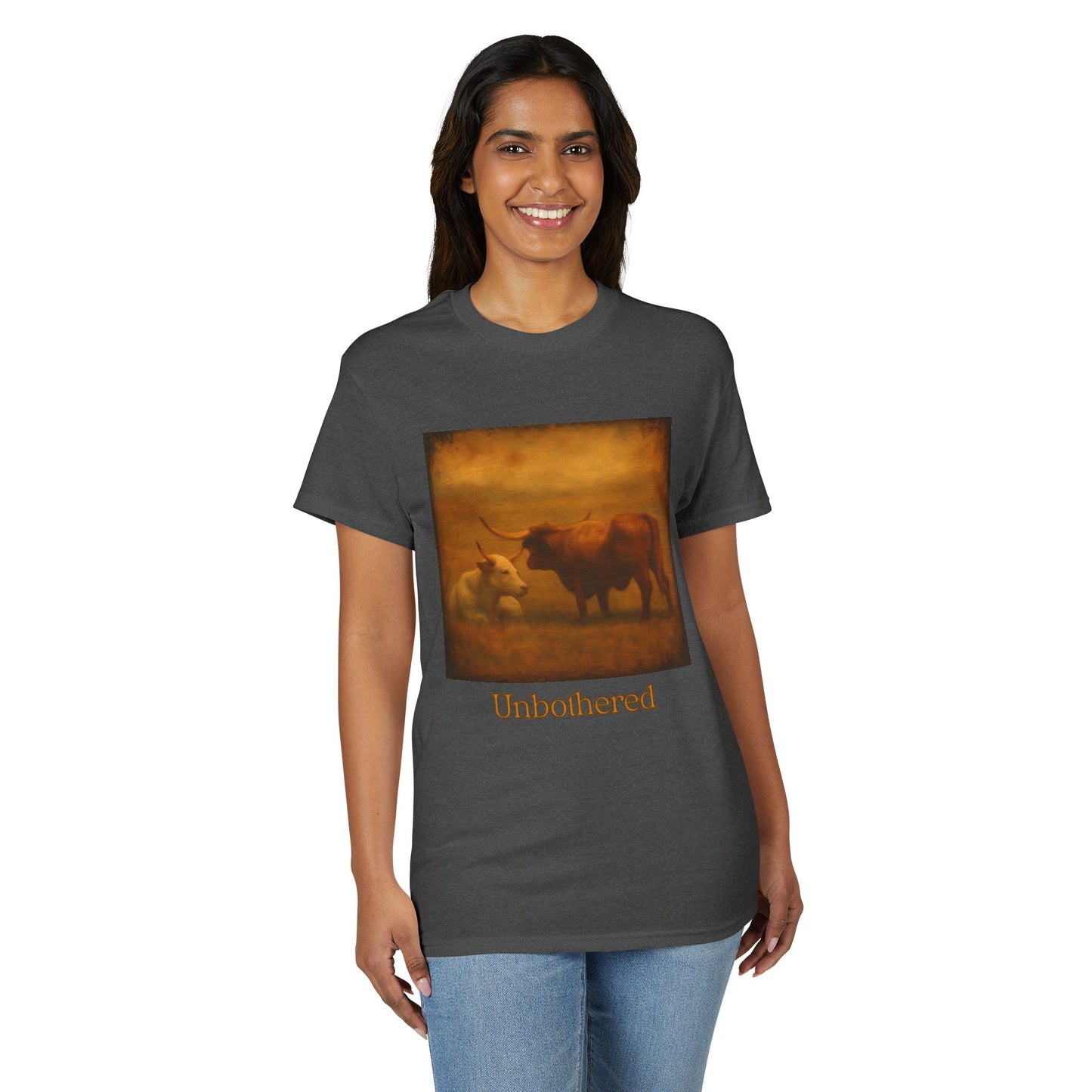 Unbothered Longhorn Art T-Shirt