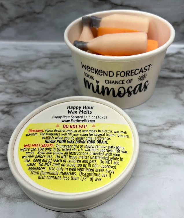 HAPPY HOUR | Mimosas | Wax Melts | Orange Juice & Champagne | 4.5 oz