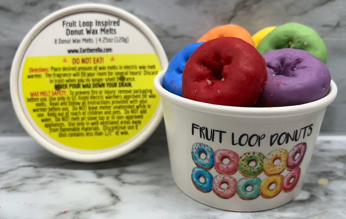 FRUIT LOOPS DONUTS wax melts | Fake donuts | wax donuts | 8 wax melts | 4.25 oz
