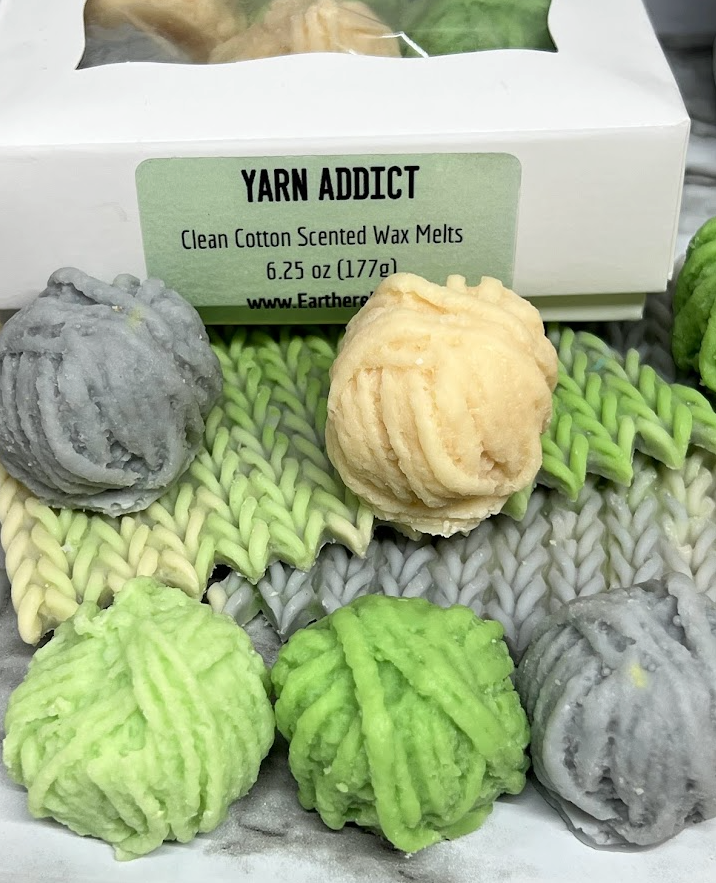 YARN ADDICT wax melts | Clean Cotton Scent | Balls of Yarn | Knit Crochet | 5.25 oz