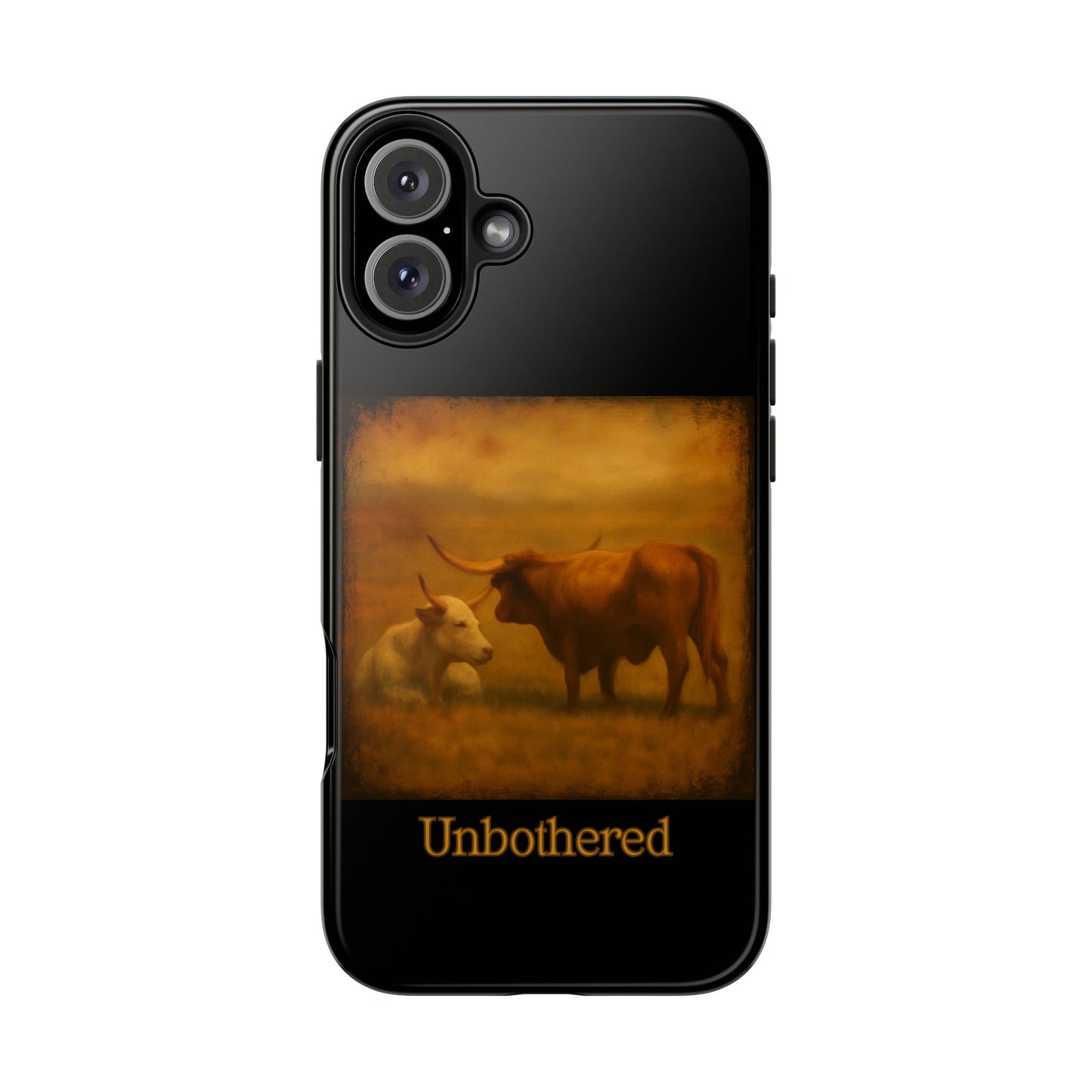 Unbothered Cows phone case | Cow art phone case, pastoral rustic design