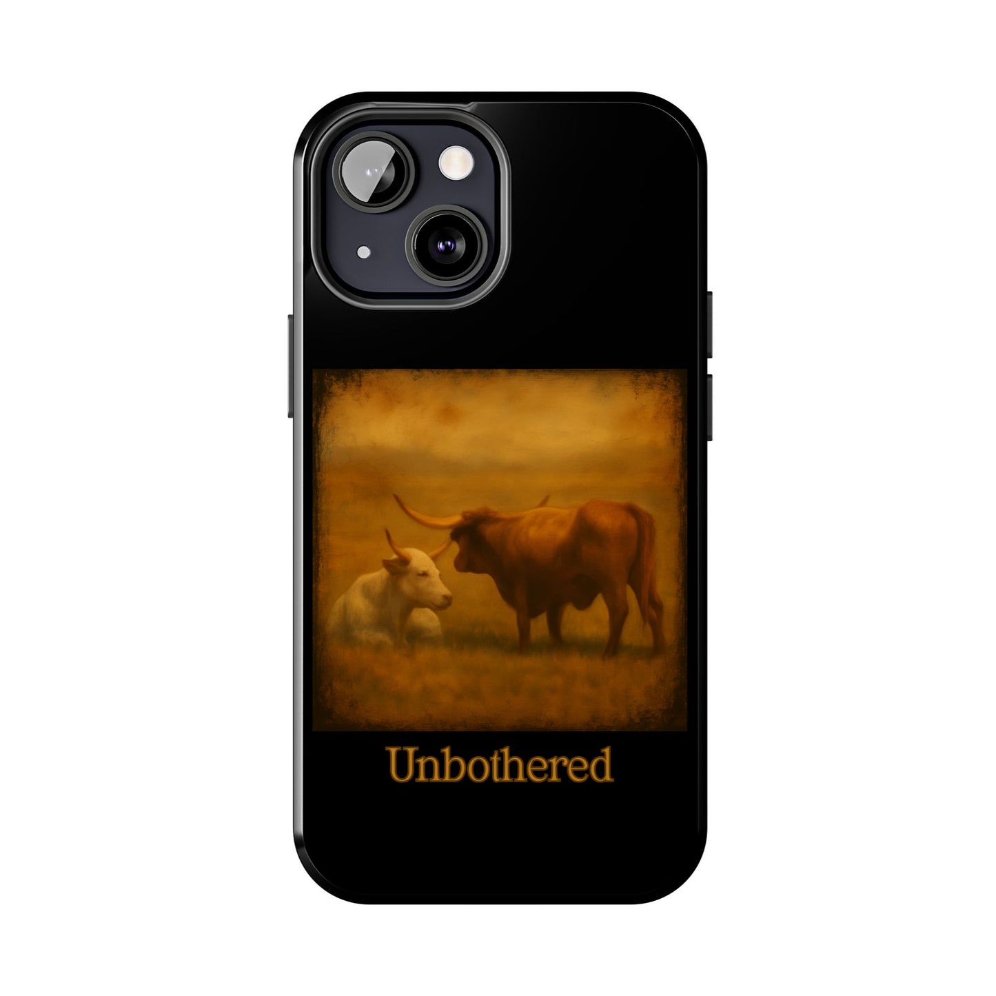 Unbothered Cows phone case | Cow art phone case, pastoral rustic design