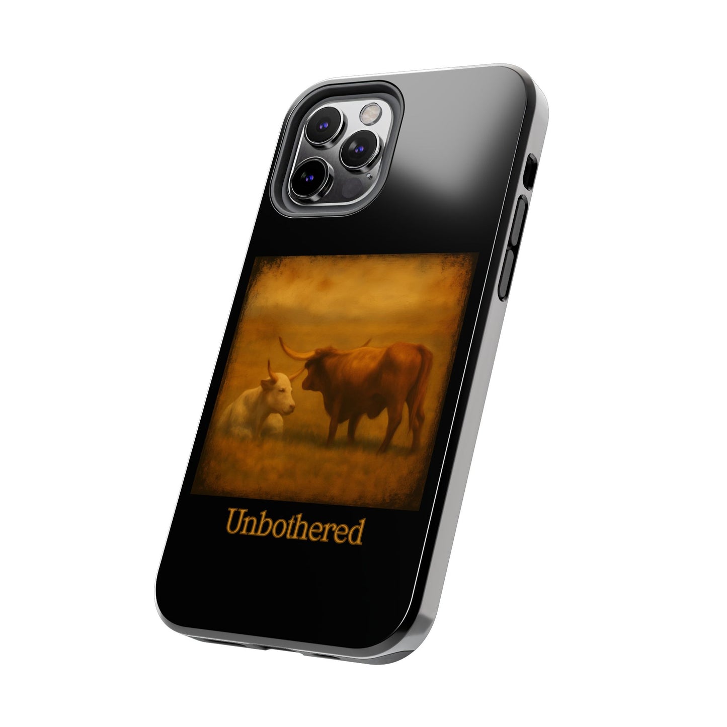 Unbothered Cows phone case | Cow art phone case, pastoral rustic design