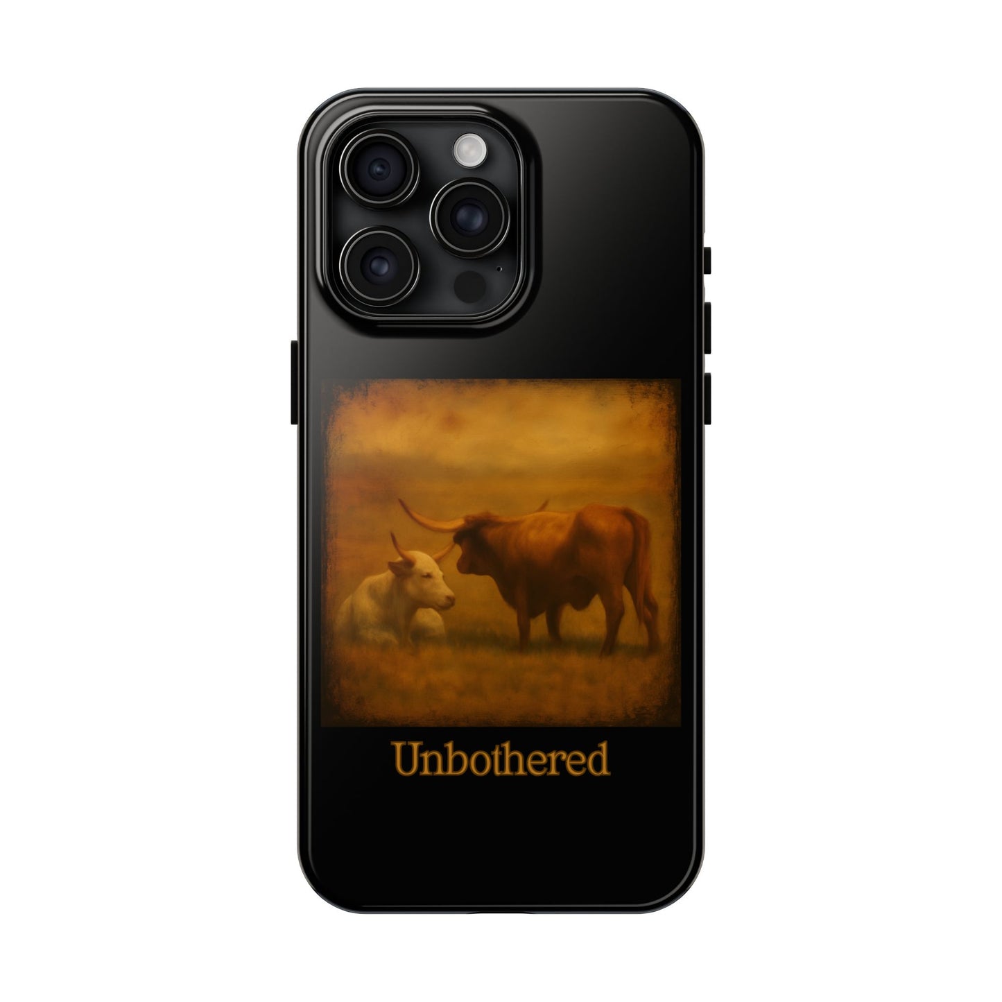 Unbothered Cows phone case | Cow art phone case, pastoral rustic design