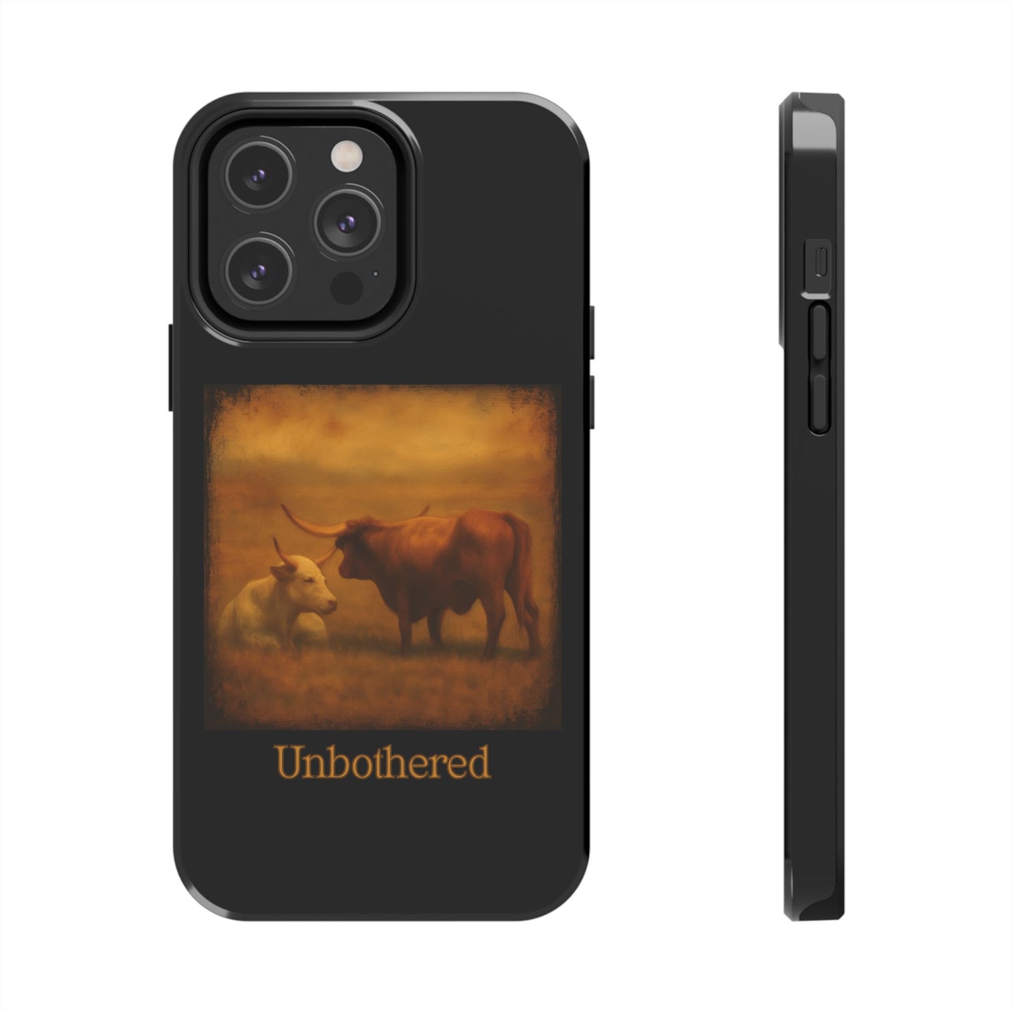 Unbothered Cows phone case | Cow art phone case, pastoral rustic design