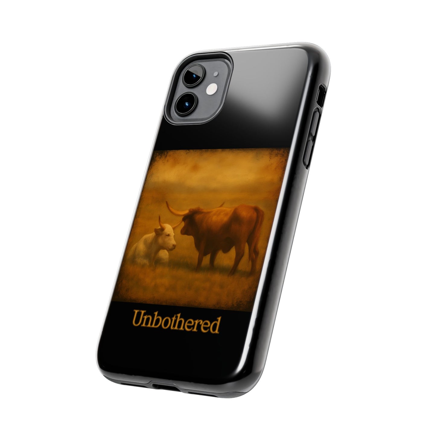 Unbothered Cows phone case | Cow art phone case, pastoral rustic design