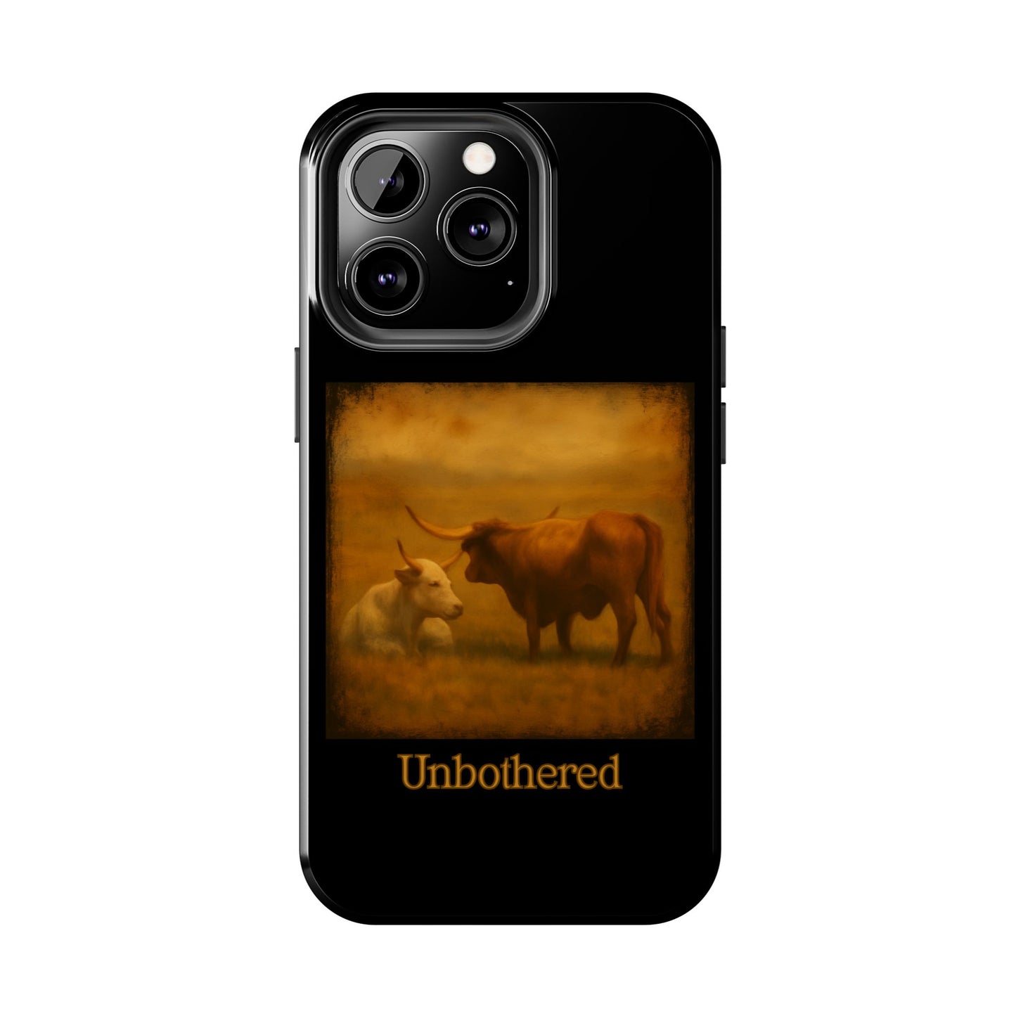 Unbothered Cows phone case | Cow art phone case, pastoral rustic design