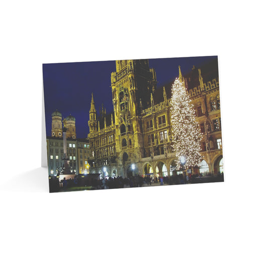 Golden Marienplatz – Munich Holiday Greeting Card (1/10/30/50 pcs)