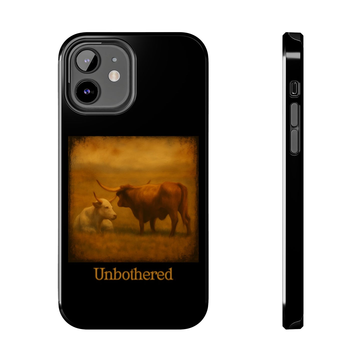 Unbothered Cows phone case | Cow art phone case, pastoral rustic design