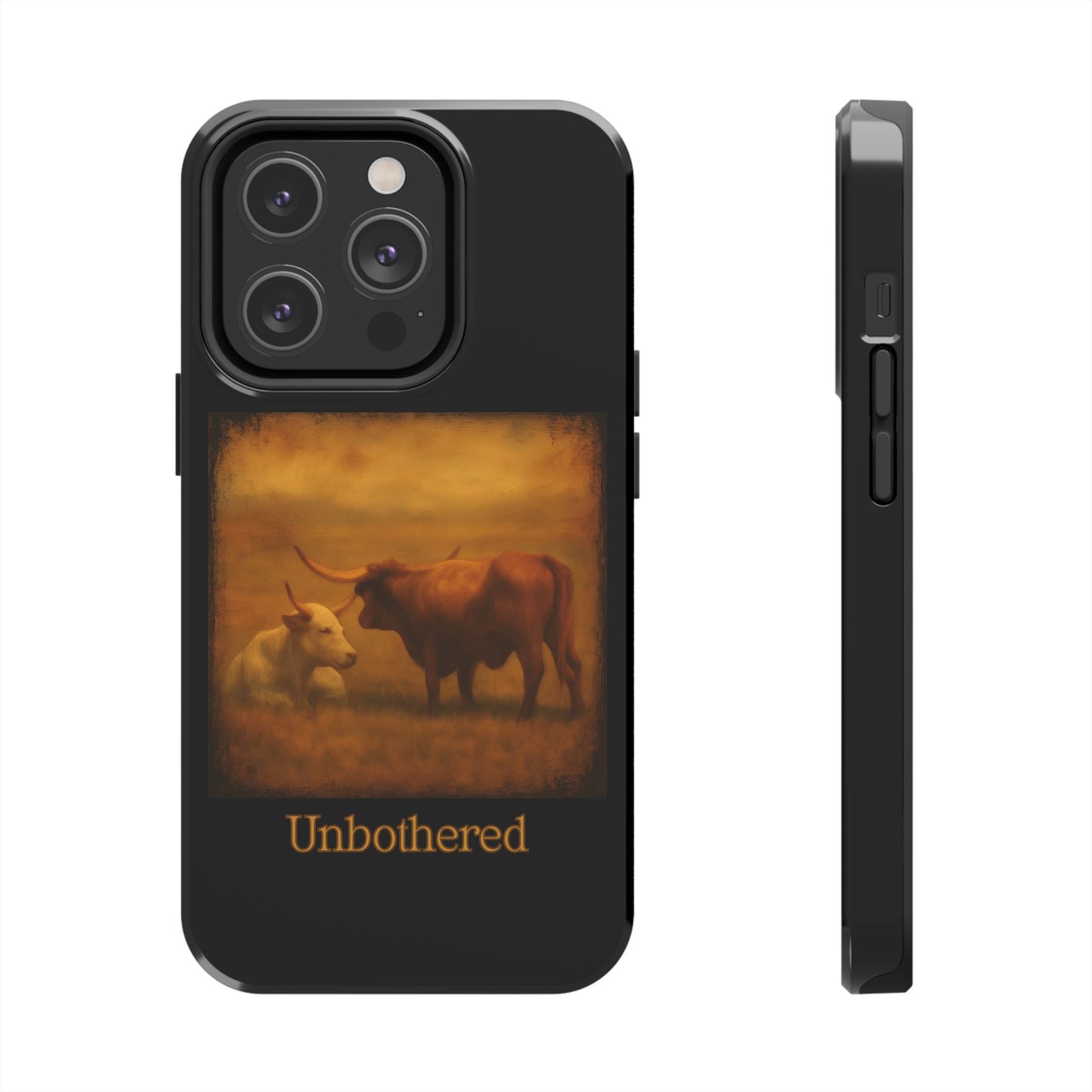 Unbothered Cows phone case | Cow art phone case, pastoral rustic design