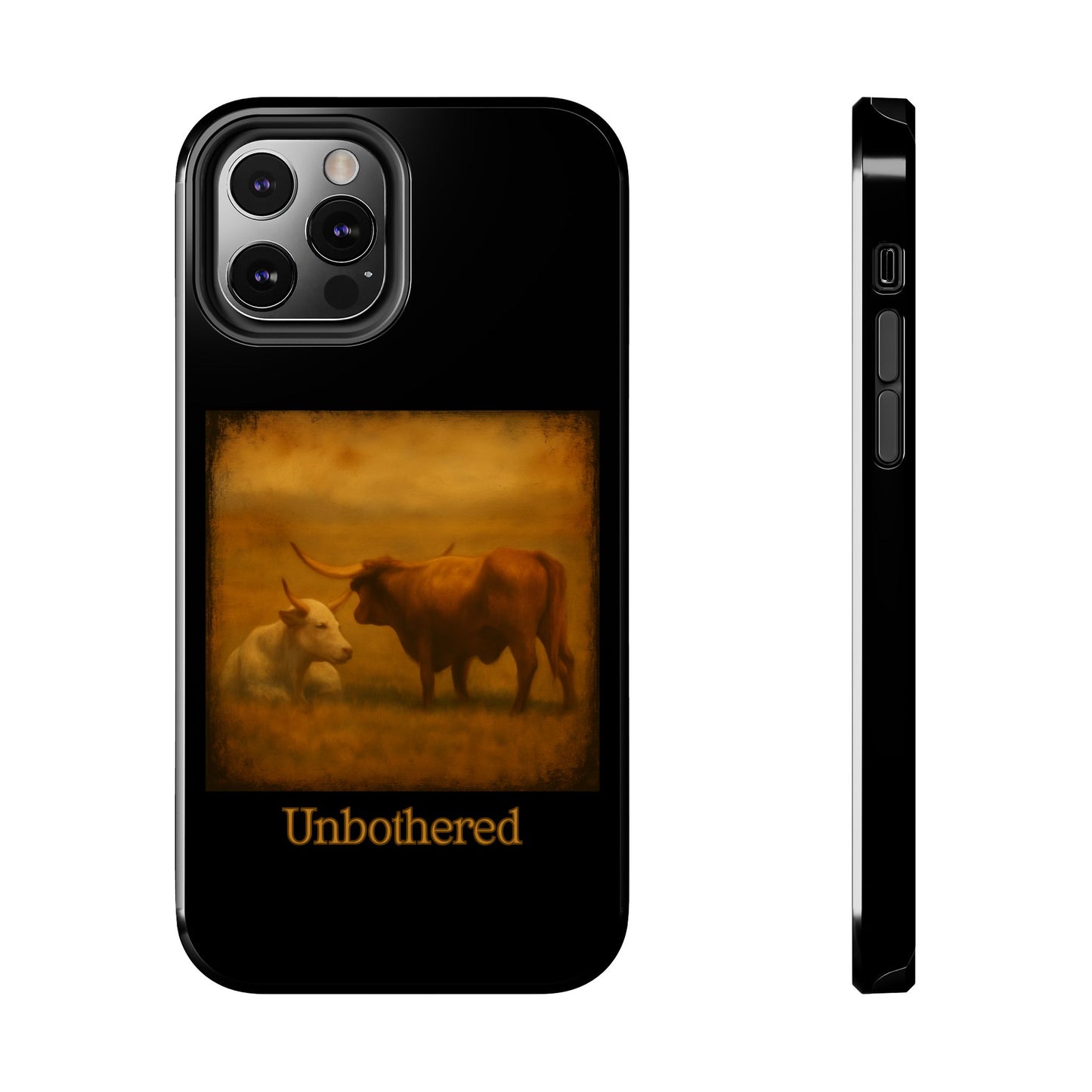 Unbothered Cows phone case | Cow art phone case, pastoral rustic design