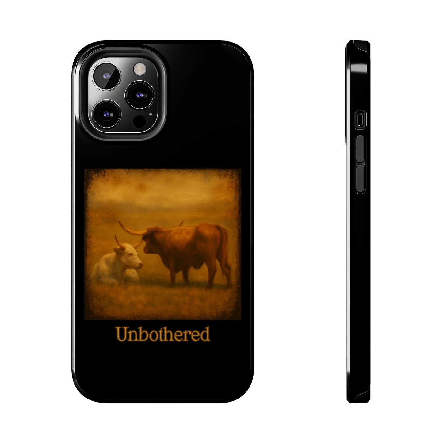Unbothered Cows phone case | Cow art phone case, pastoral rustic design