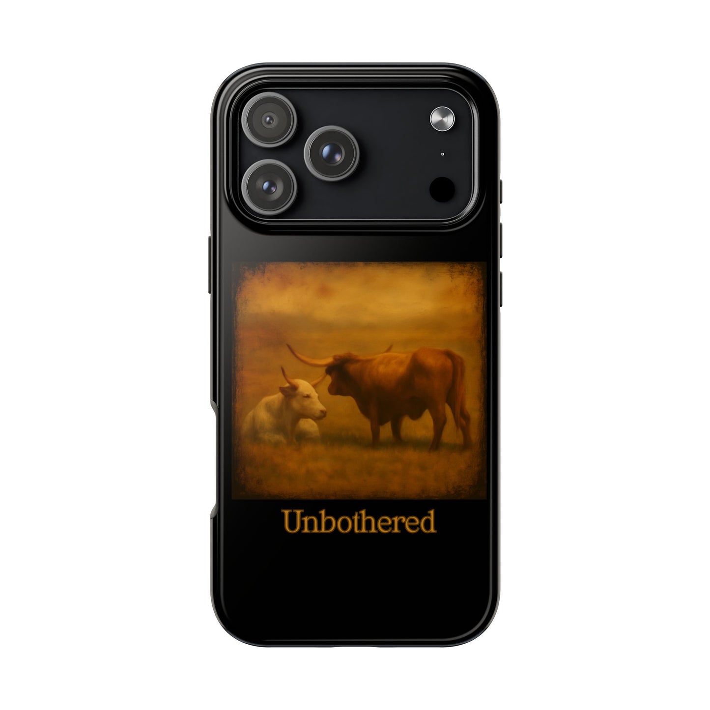 Unbothered Cows phone case | Cow art phone case, pastoral rustic design