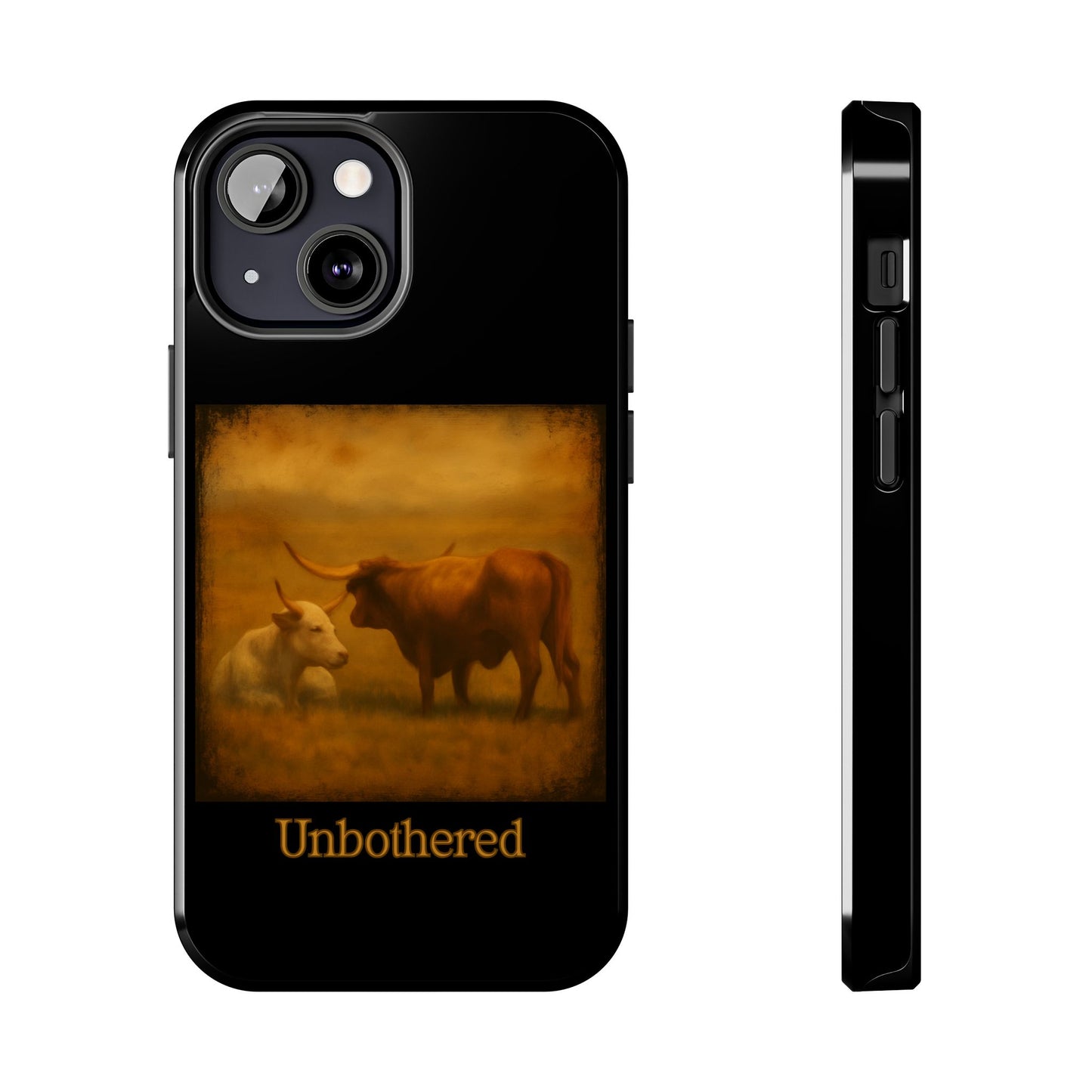 Unbothered Cows phone case | Cow art phone case, pastoral rustic design
