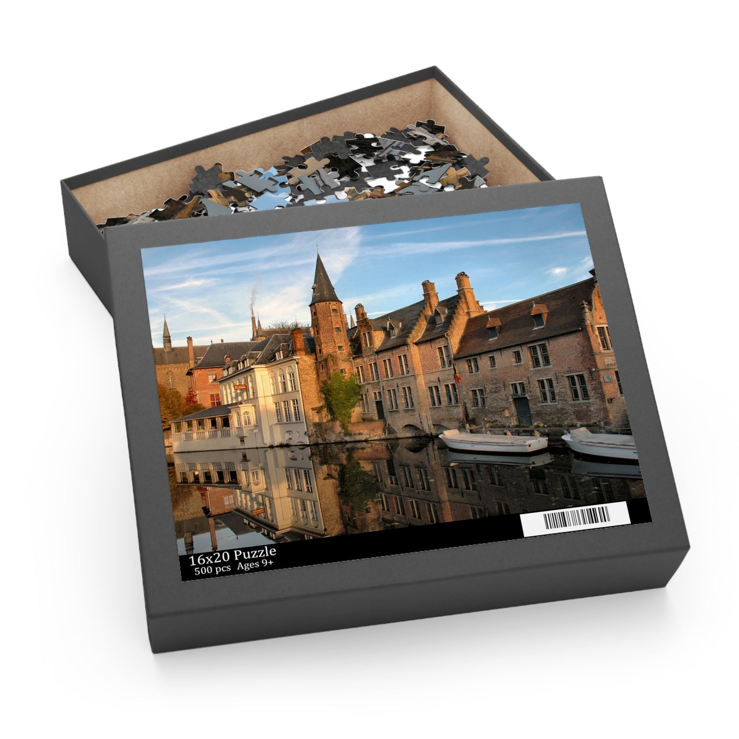 Sunrise Over Bruges – 500-Piece Canal Reflections Puzzle