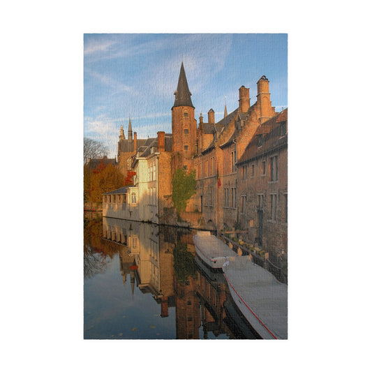 Scenic Bruges Canal Puzzle  1014-Piece
