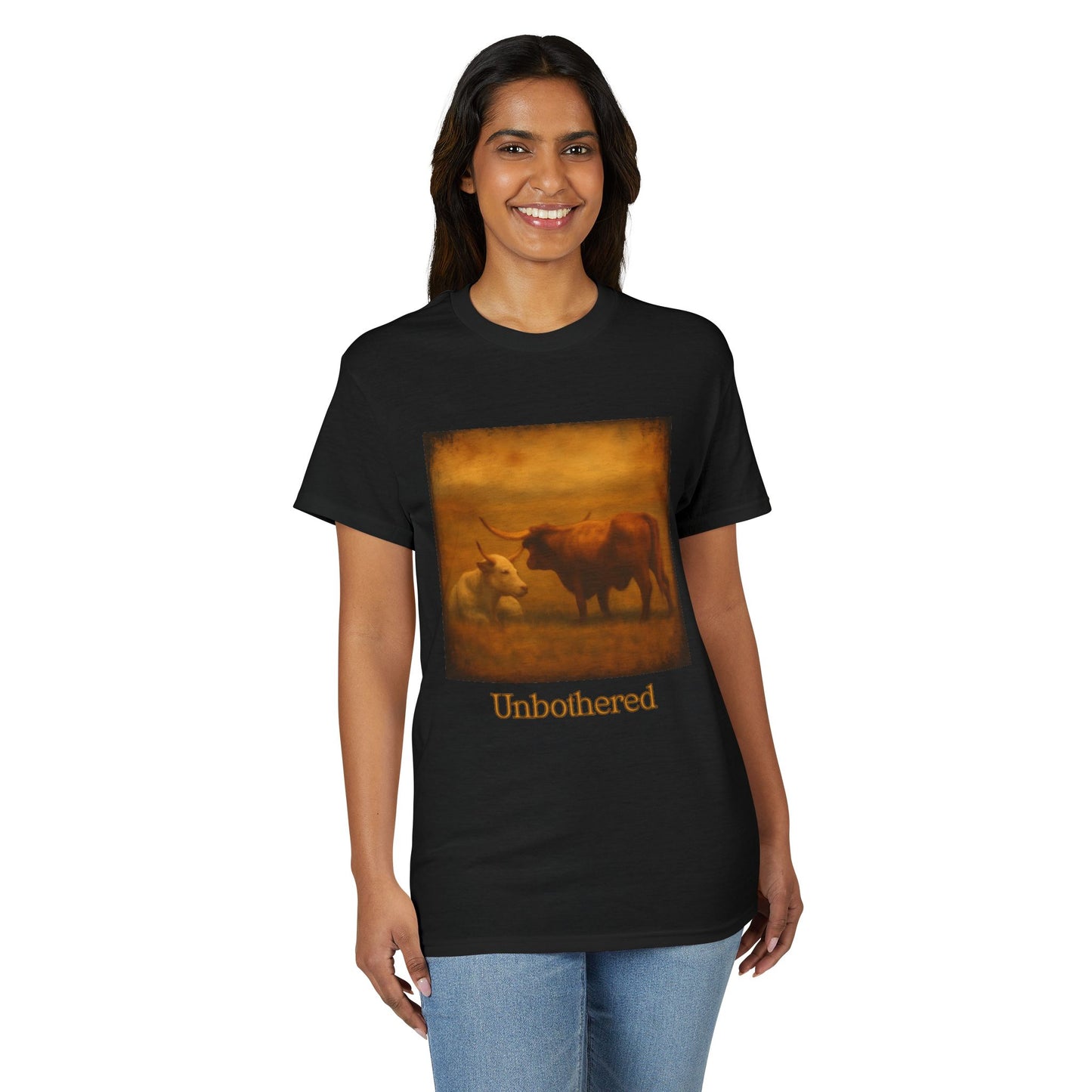 Unbothered Longhorn Art T-Shirt