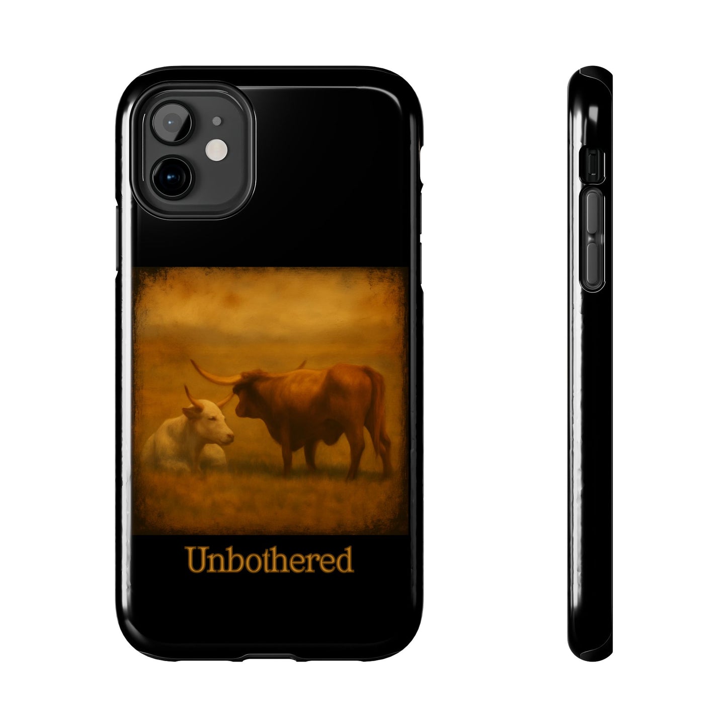 Unbothered Cows phone case | Cow art phone case, pastoral rustic design