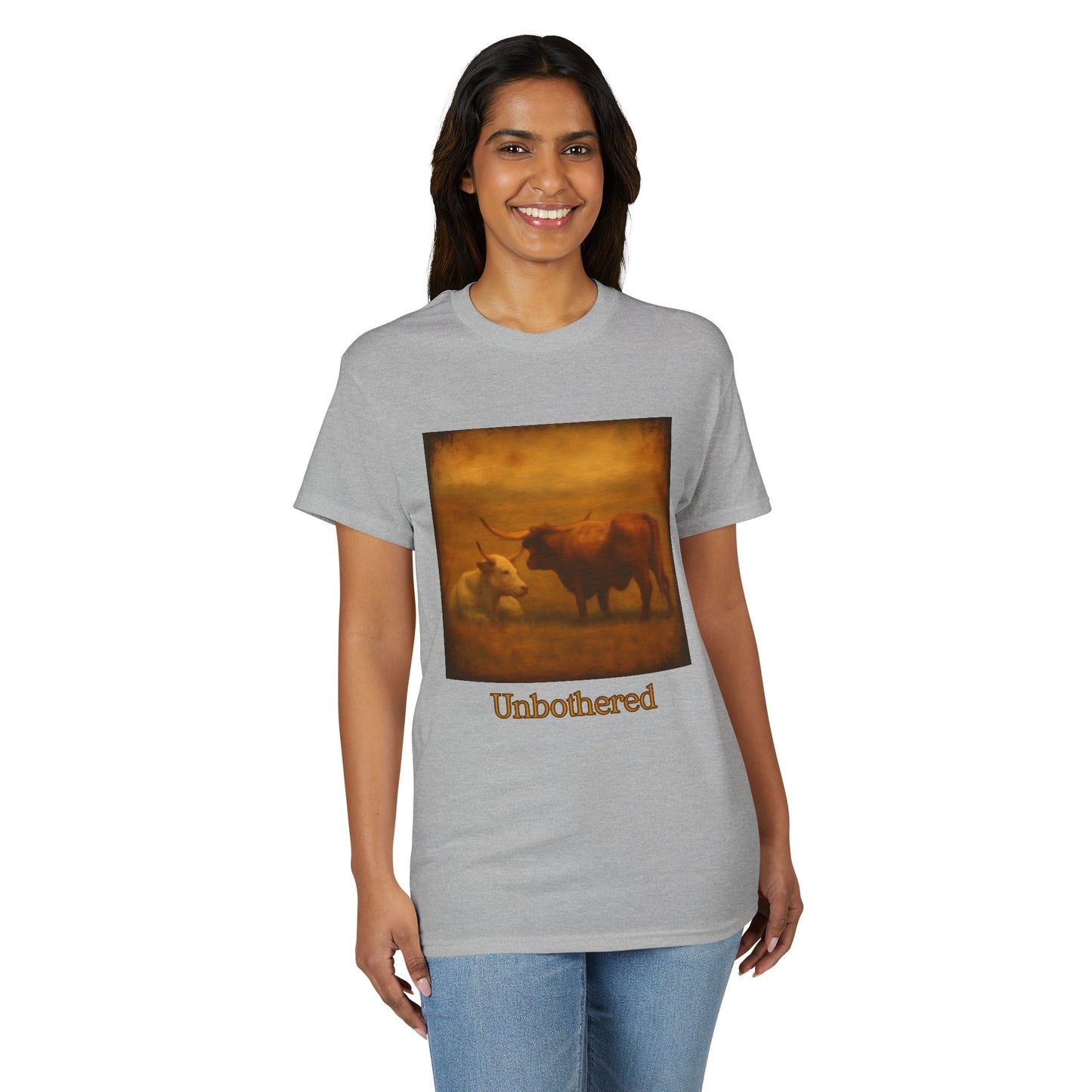 Unbothered Longhorn Art T-Shirt