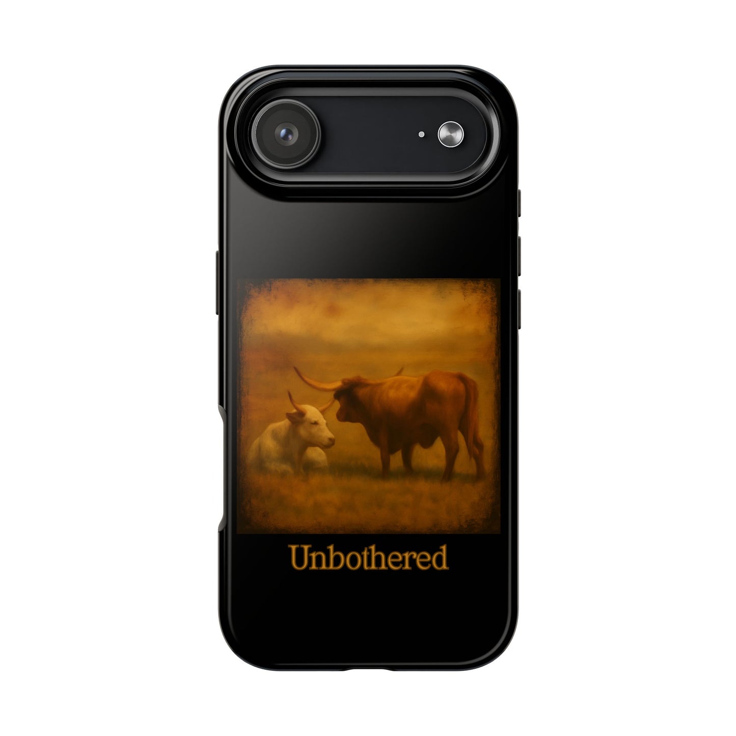 Unbothered Cows phone case | Cow art phone case, pastoral rustic design