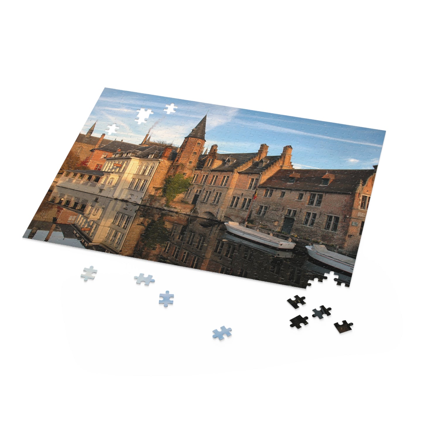 Sunrise Over Bruges – 500-Piece Canal Reflections Puzzle