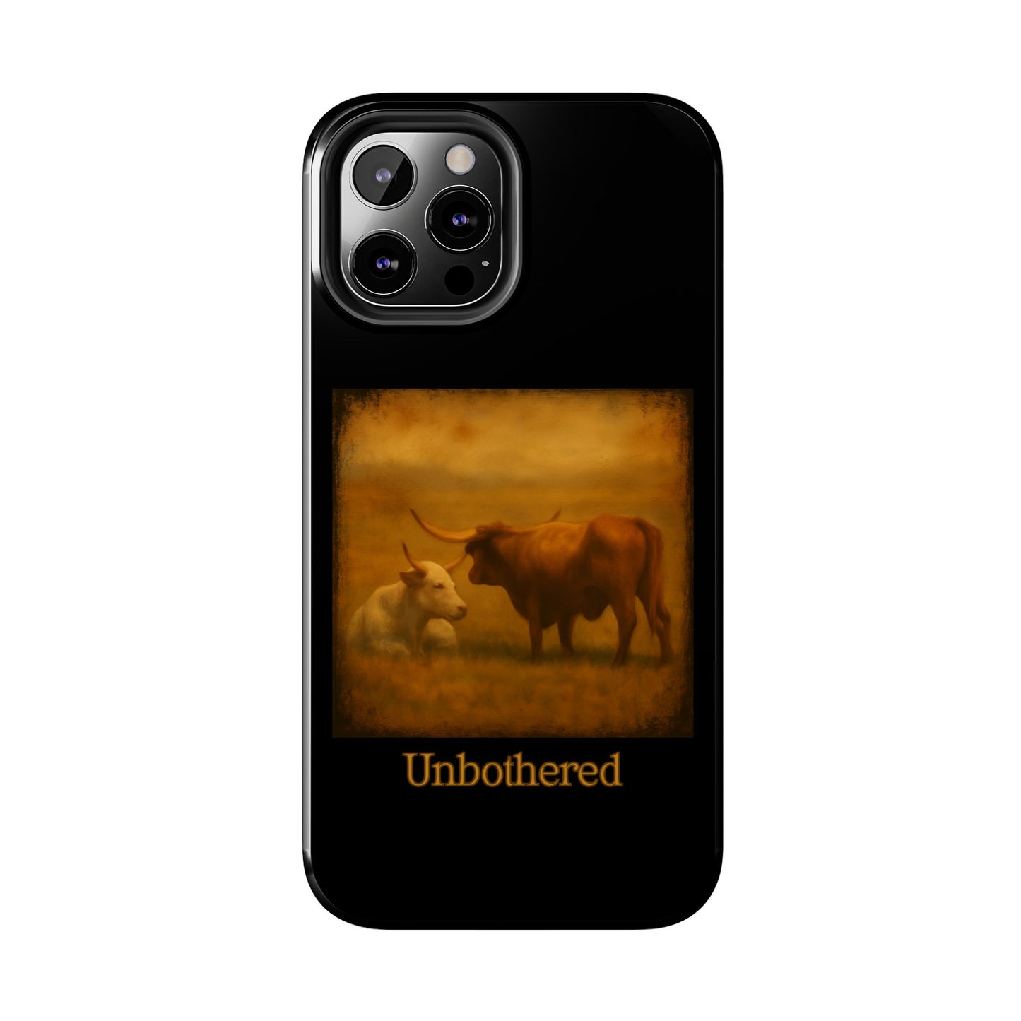 Unbothered Cows phone case | Cow art phone case, pastoral rustic design