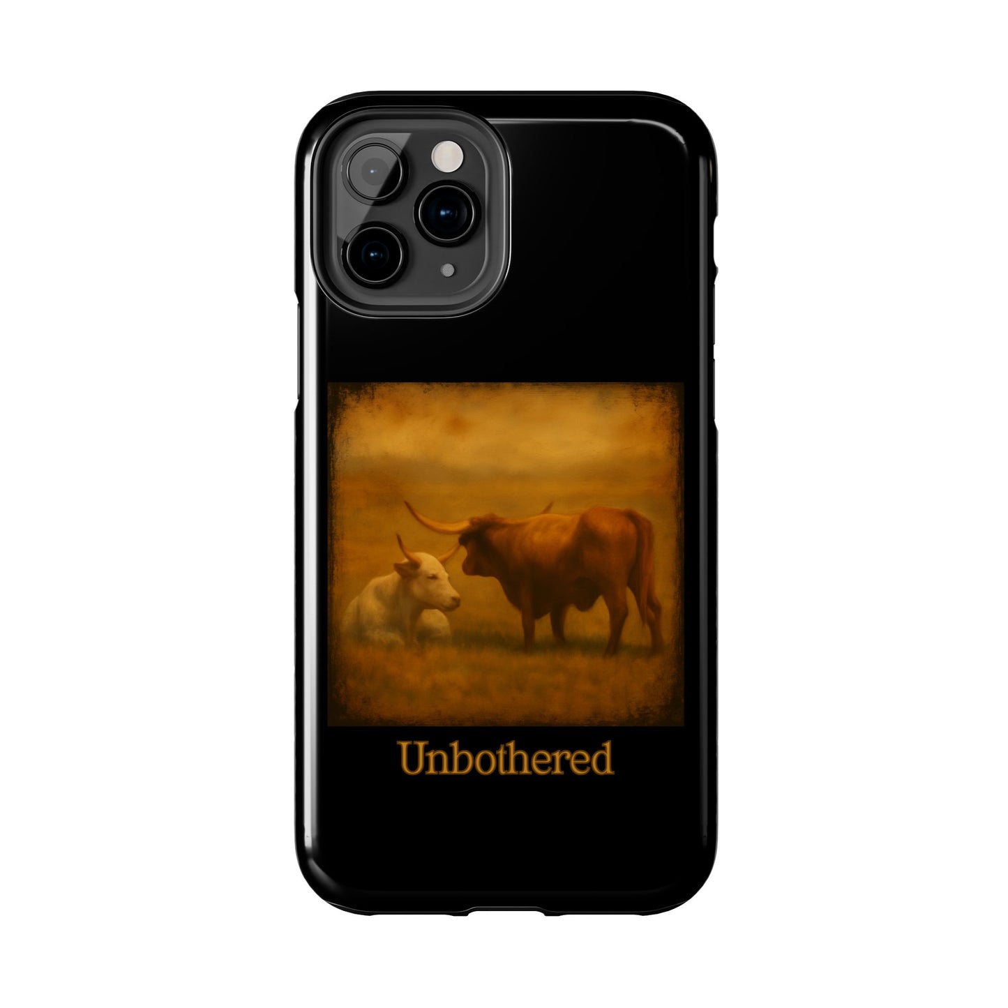 Unbothered Cows phone case | Cow art phone case, pastoral rustic design