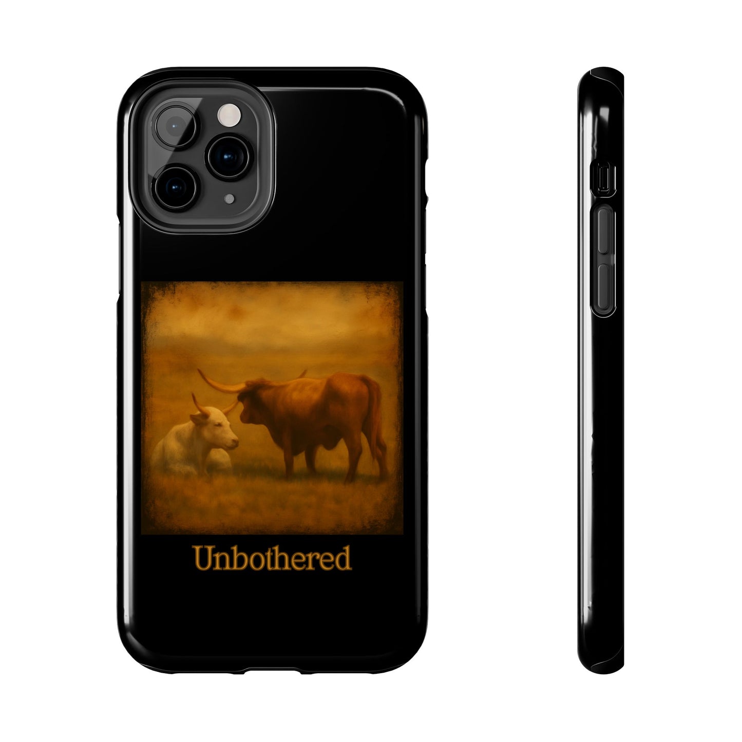 Unbothered Cows phone case | Cow art phone case, pastoral rustic design