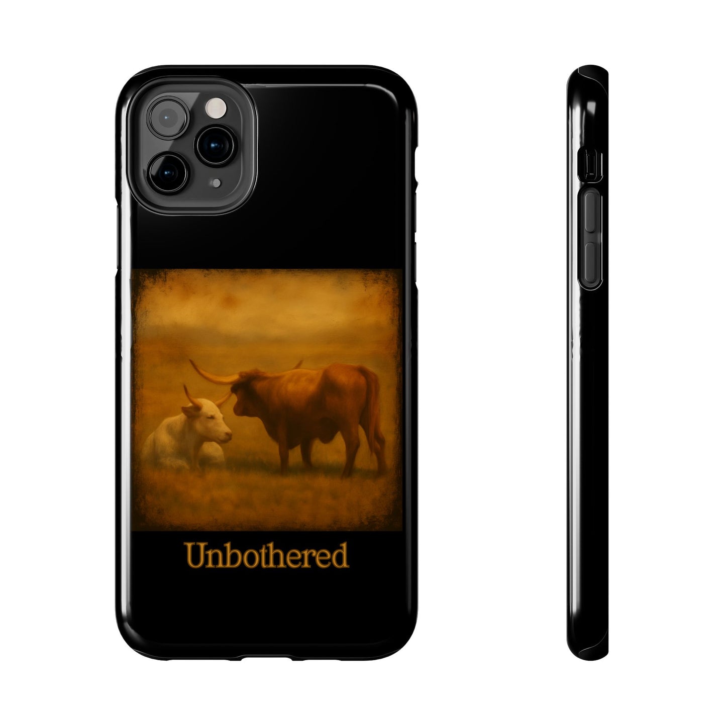 Unbothered Cows phone case | Cow art phone case, pastoral rustic design