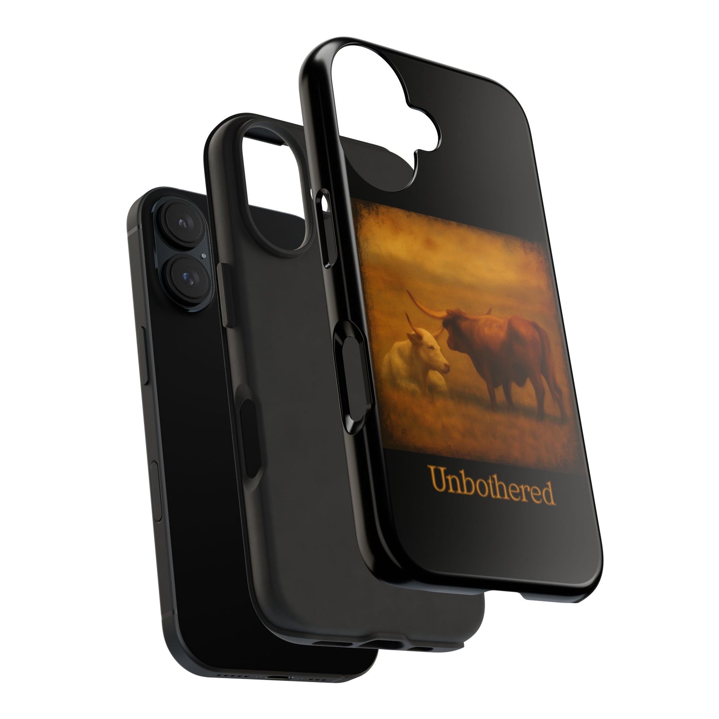 Unbothered Cows phone case | Cow art phone case, pastoral rustic design