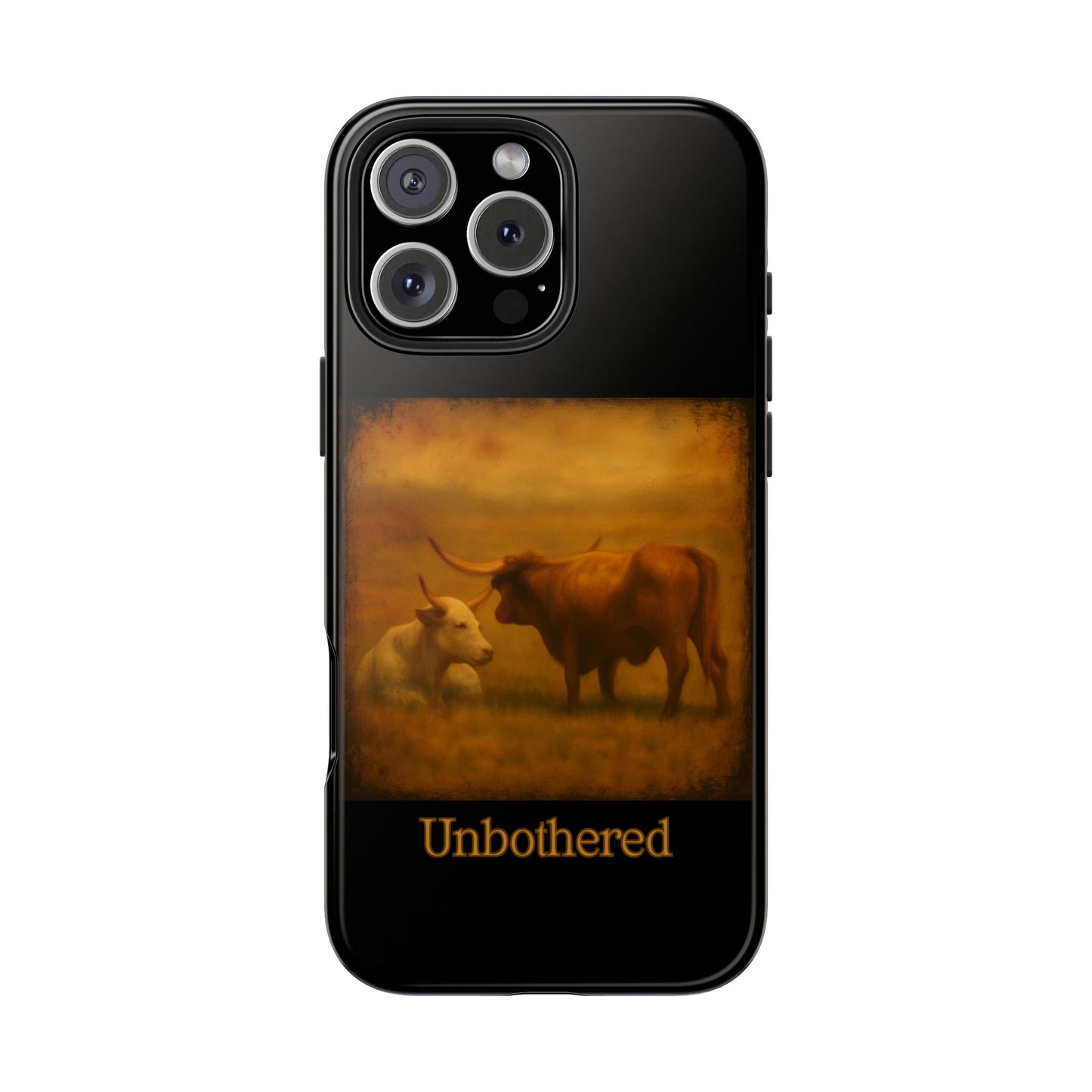 Unbothered Cows phone case | Cow art phone case, pastoral rustic design