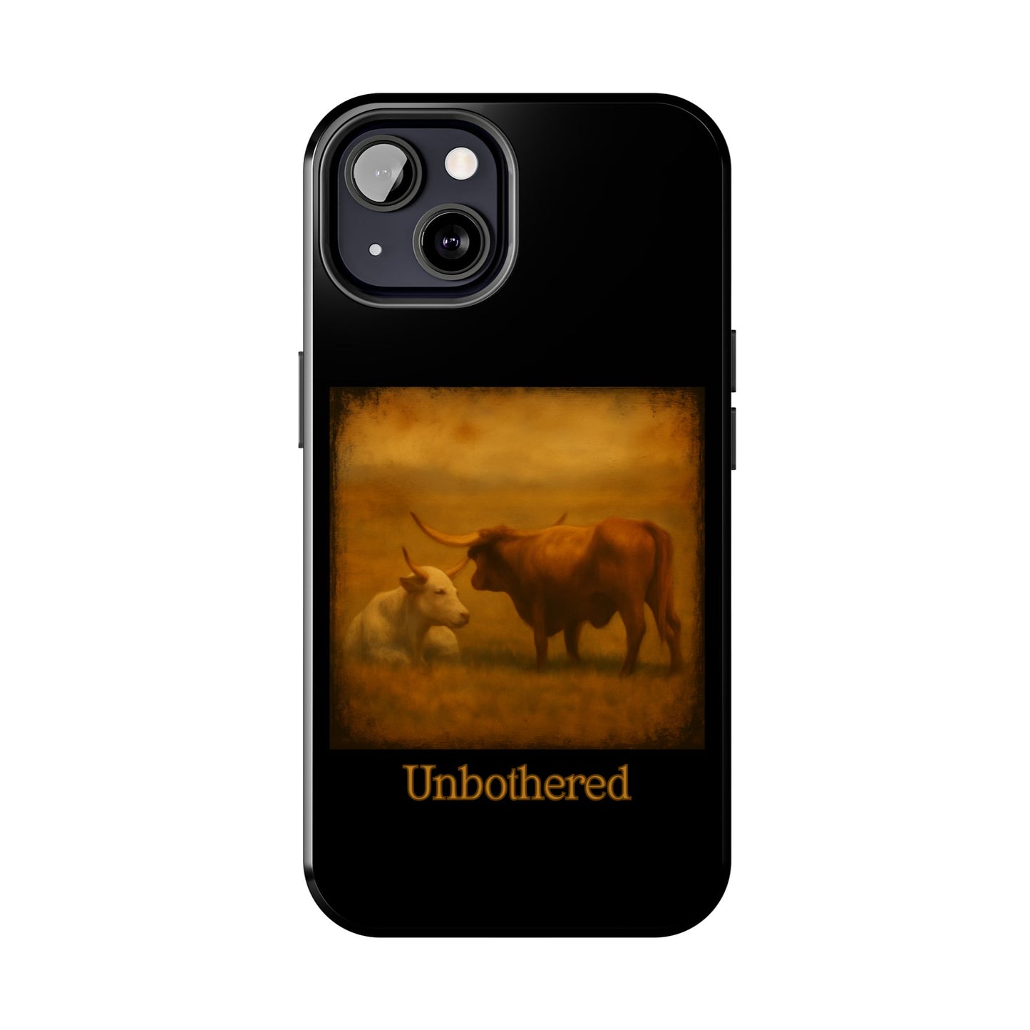 Unbothered Cows phone case | Cow art phone case, pastoral rustic design