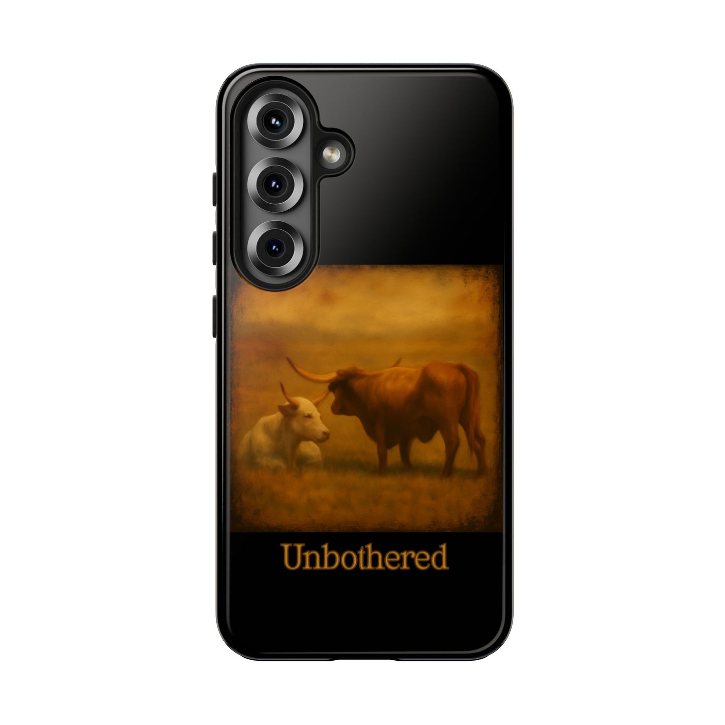 Unbothered Cows phone case | Cow art phone case, pastoral rustic design