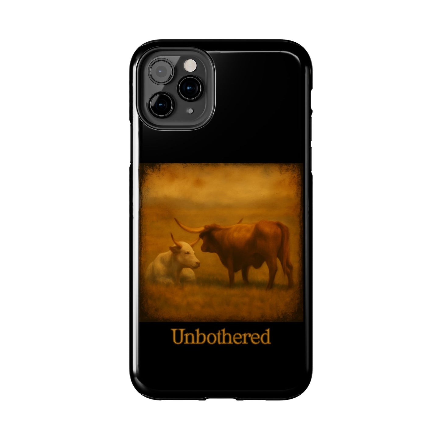 Unbothered Cows phone case | Cow art phone case, pastoral rustic design