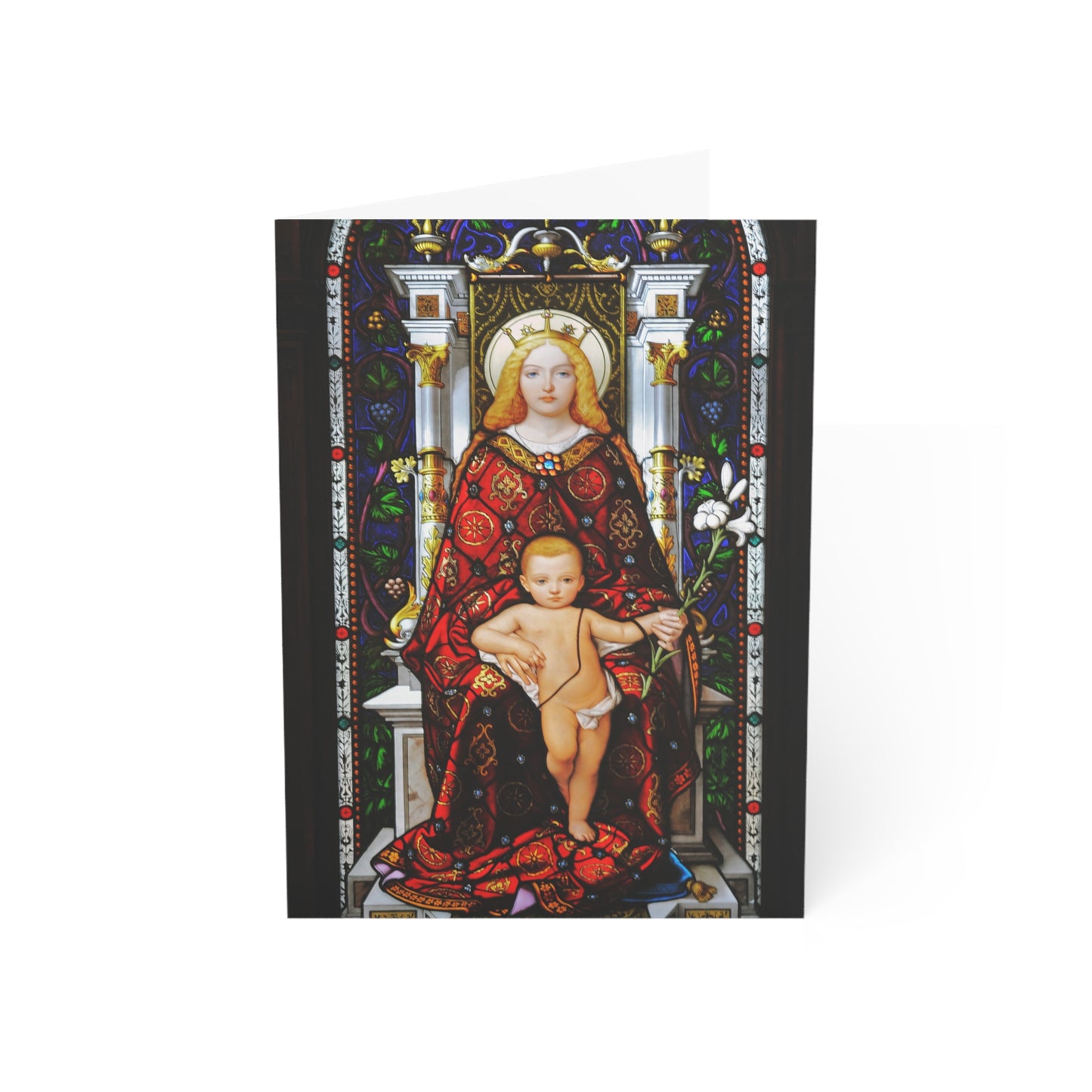 Crowned in Light – Holiday Greeting Card (1/10/30/50 pcs)