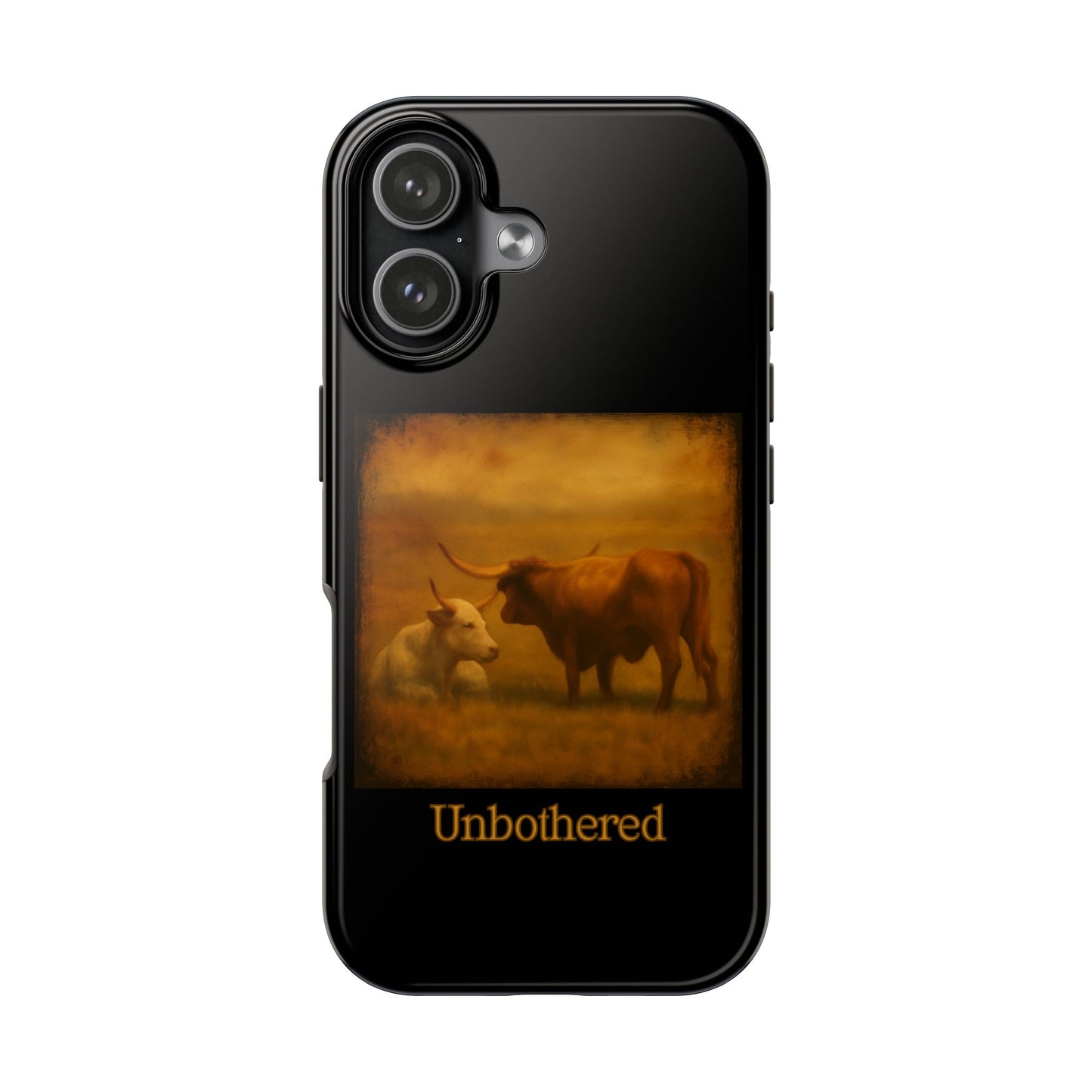 Unbothered Cows phone case | Cow art phone case, pastoral rustic design