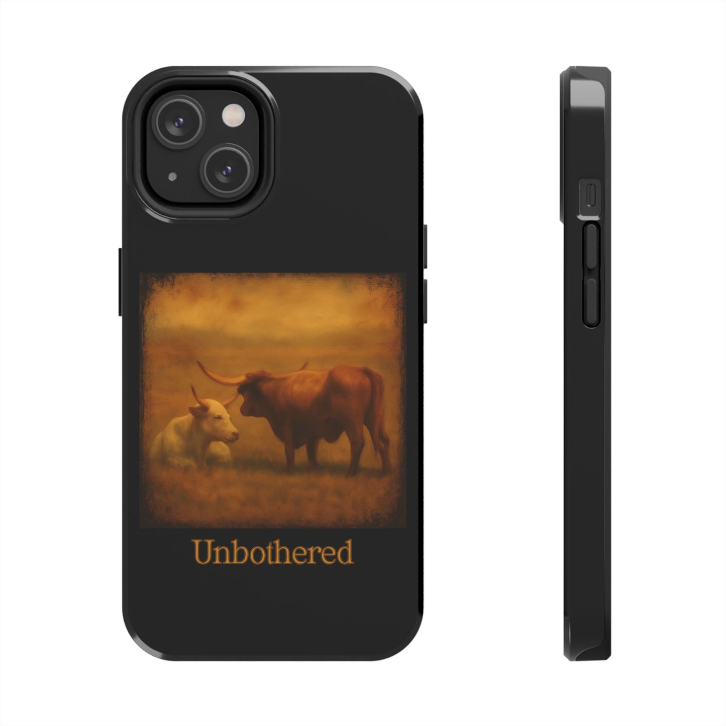 Unbothered Cows phone case | Cow art phone case, pastoral rustic design