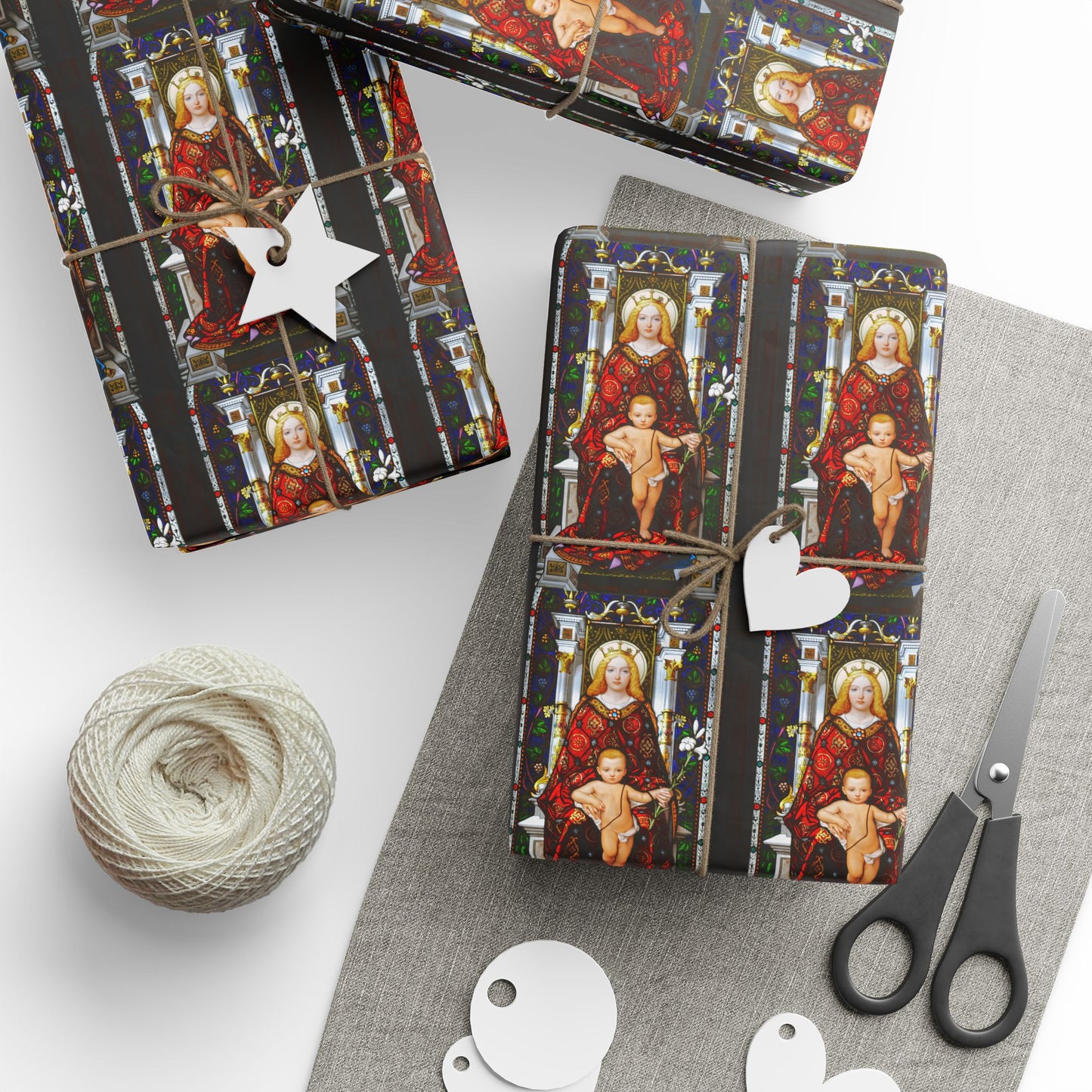 Madonna in Glass – Holiday Wrapping Paper