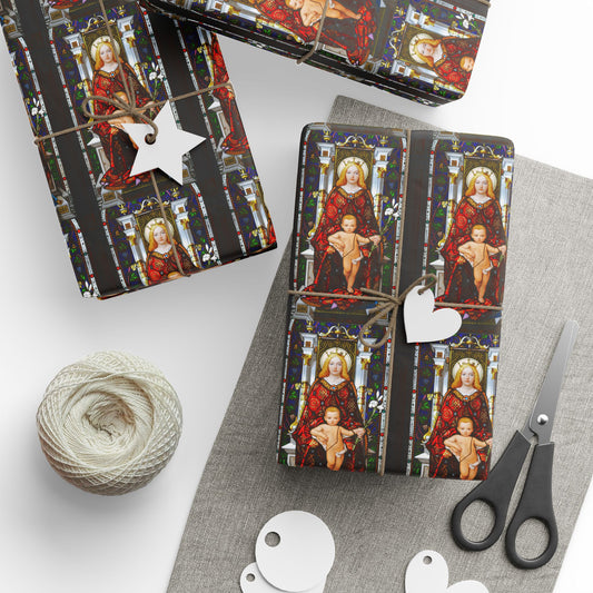 Madonna in Glass – Holiday Wrapping Paper