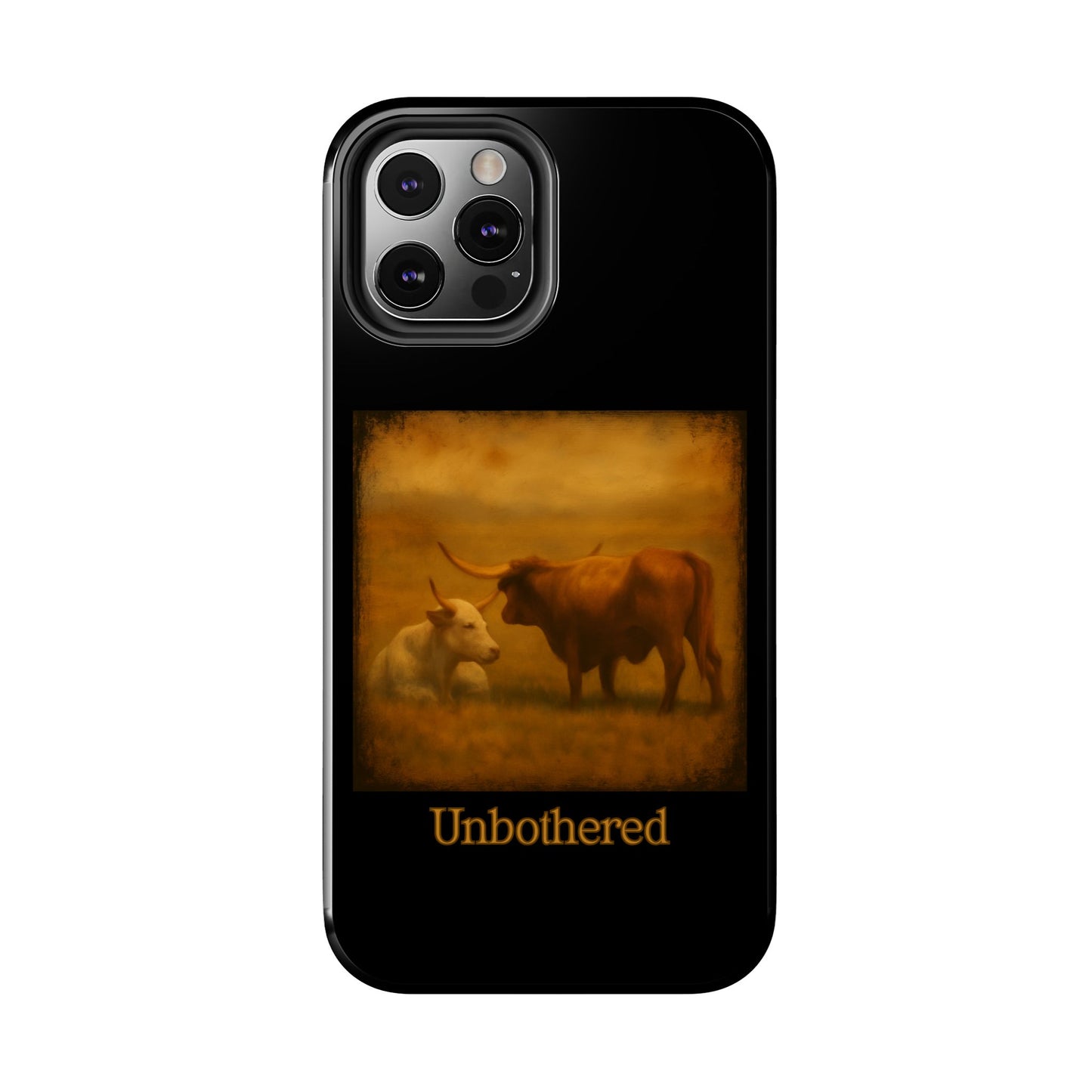 Unbothered Cows phone case | Cow art phone case, pastoral rustic design