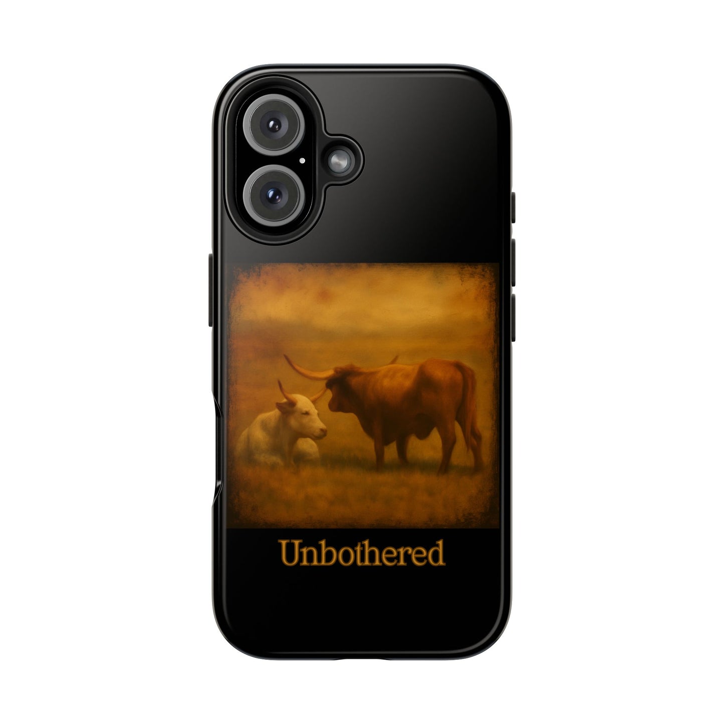 Unbothered Cows phone case | Cow art phone case, pastoral rustic design