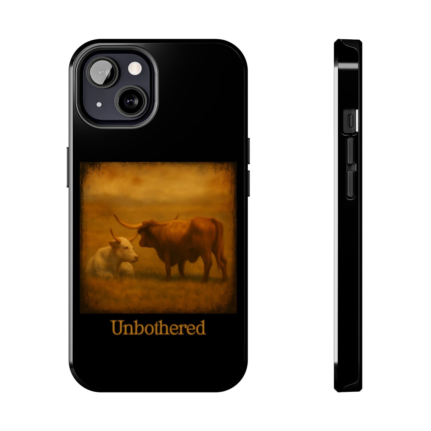 Unbothered Cows phone case | Cow art phone case, pastoral rustic design