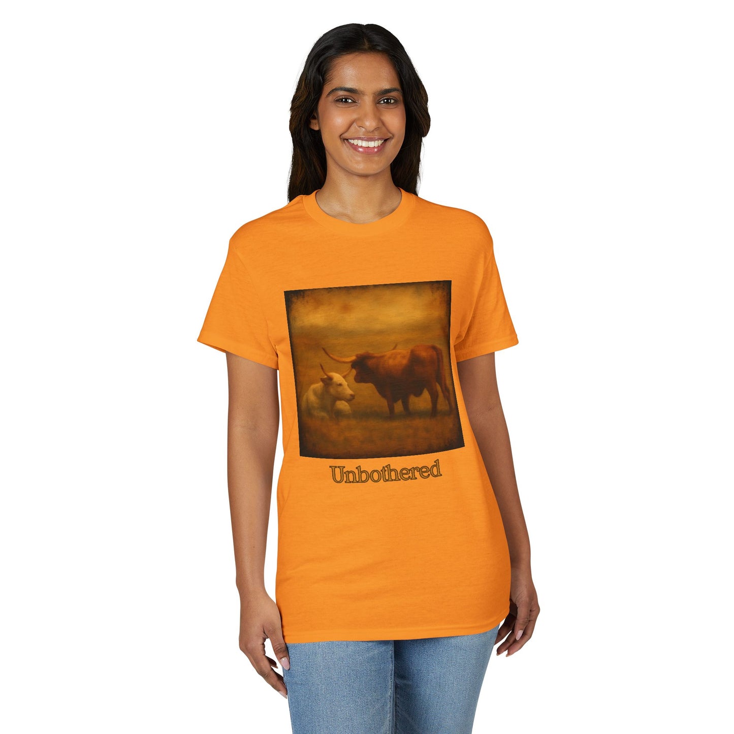 Unbothered Longhorn Art T-Shirt