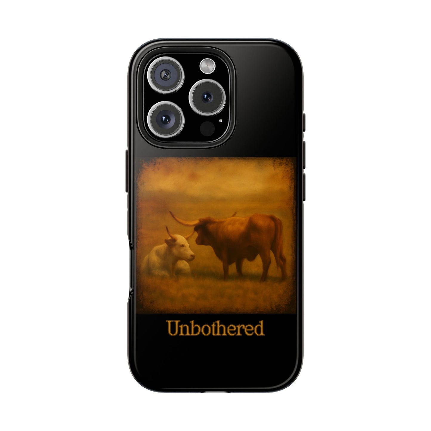 Unbothered Cows phone case | Cow art phone case, pastoral rustic design