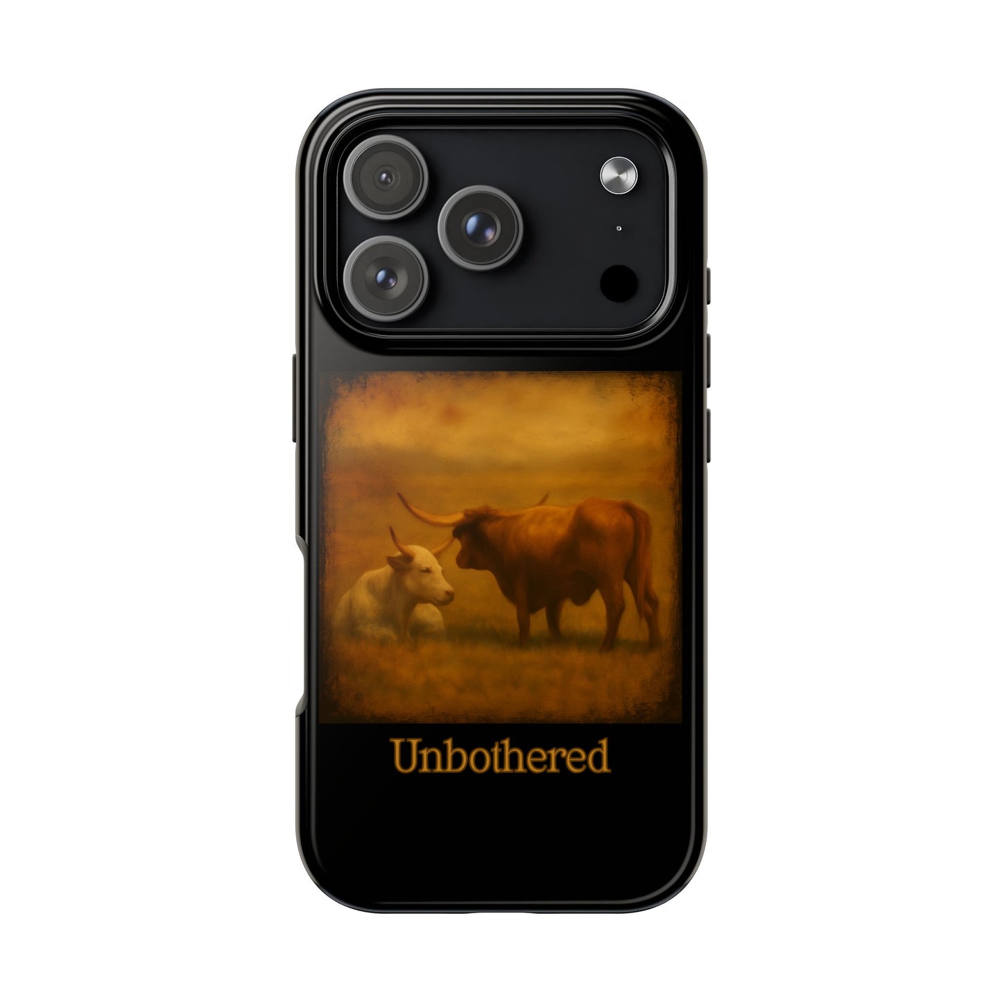 Unbothered Cows phone case | Cow art phone case, pastoral rustic design