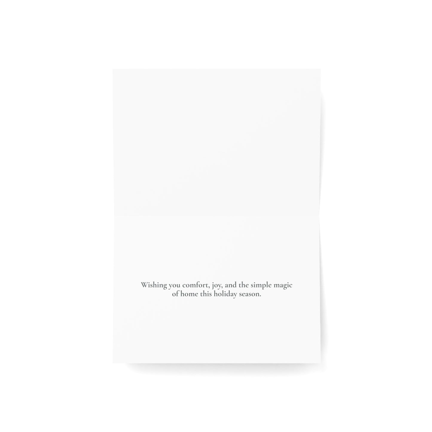 Holiday Hearth – Rustic Christmas Greeting Card (1/10/30/50 pcs)