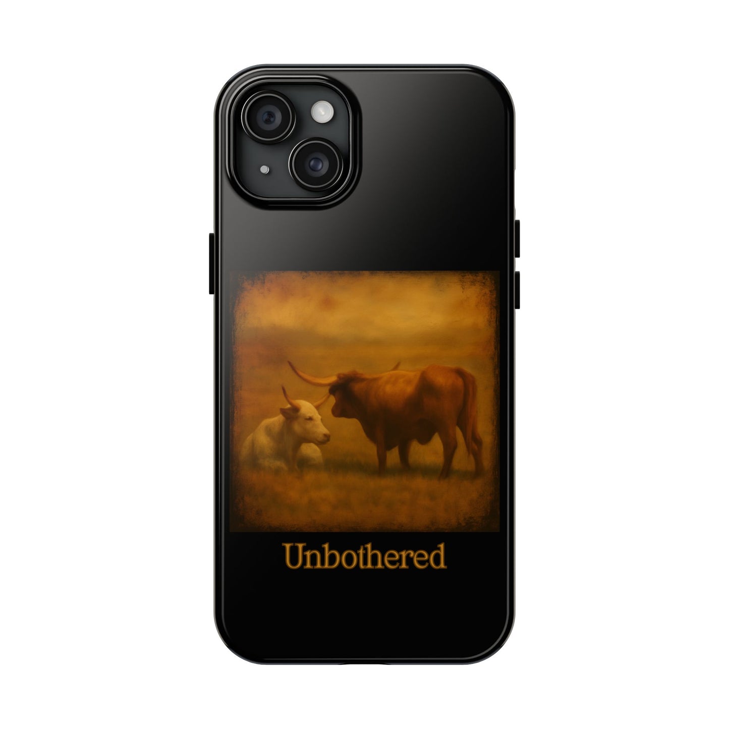Unbothered Cows phone case | Cow art phone case, pastoral rustic design