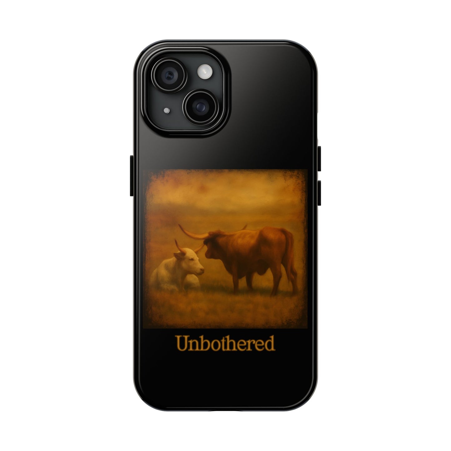 Unbothered Cows phone case | Cow art phone case, pastoral rustic design