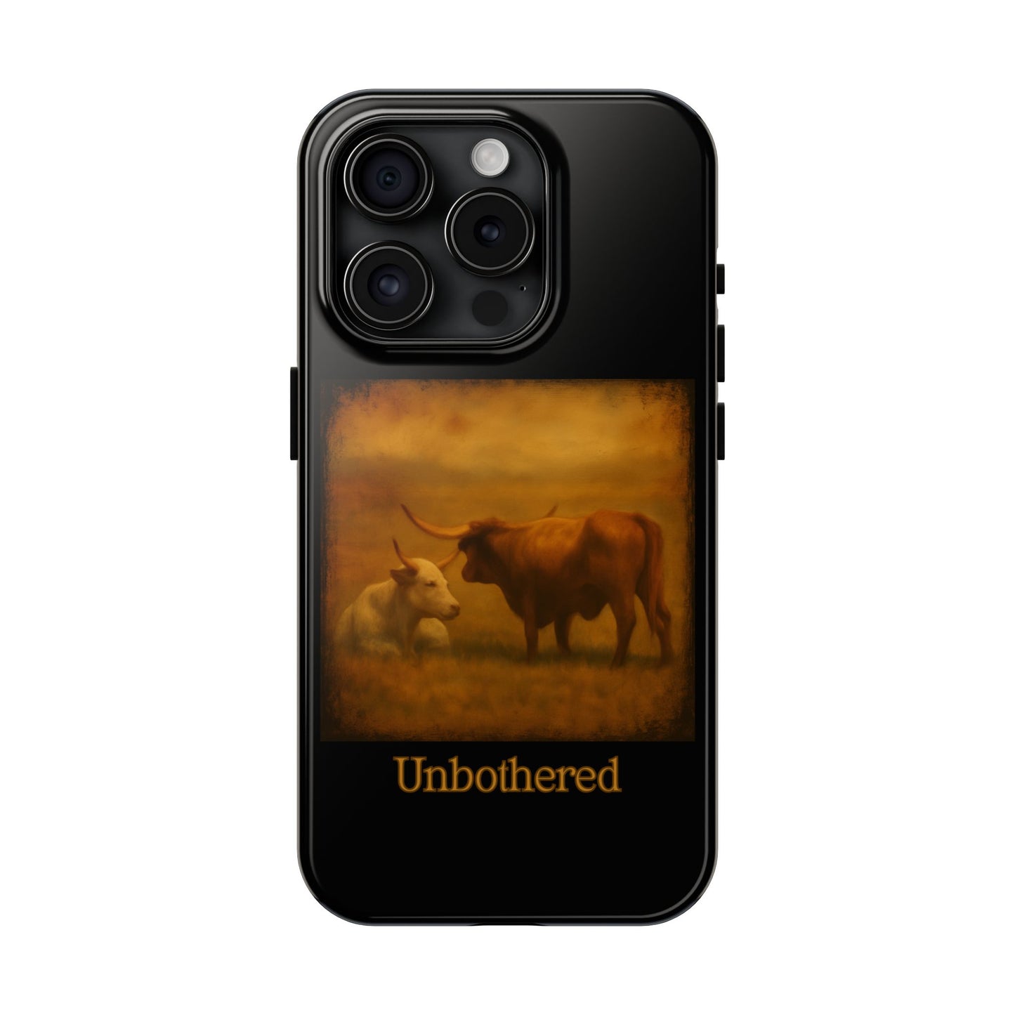 Unbothered Cows phone case | Cow art phone case, pastoral rustic design