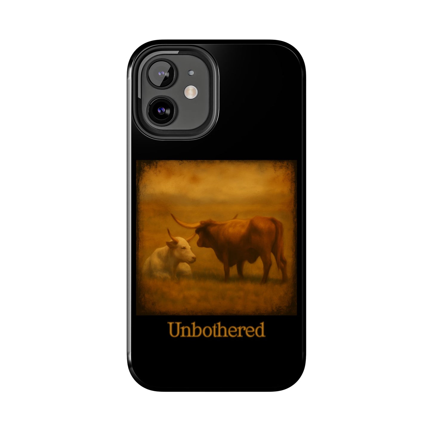 Unbothered Cows phone case | Cow art phone case, pastoral rustic design